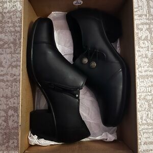 Clarks Black Ankle Boots